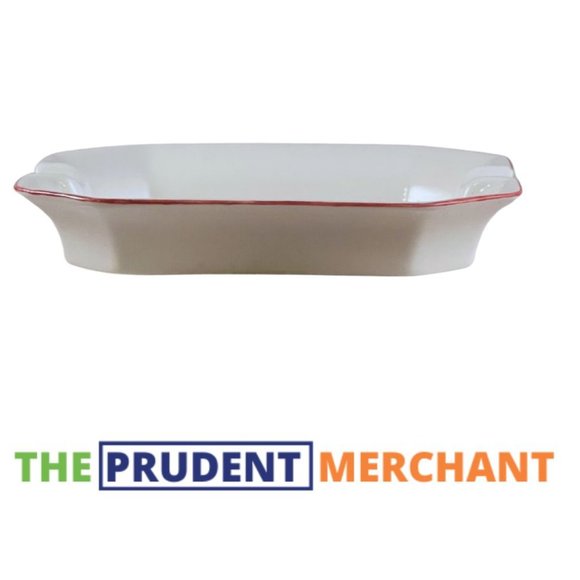 Vintage Pink floral White Rectangle Spoon Dish Ramex Int Romanian Bone China - Picture 2 of 4